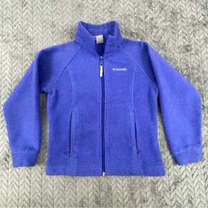 Columbia Jacket Youth 7/8 Long Sleeve Full Zip Lightweight Outdoor Blue Fleece